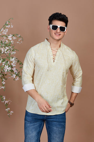Yellow Dori Short Kurta
