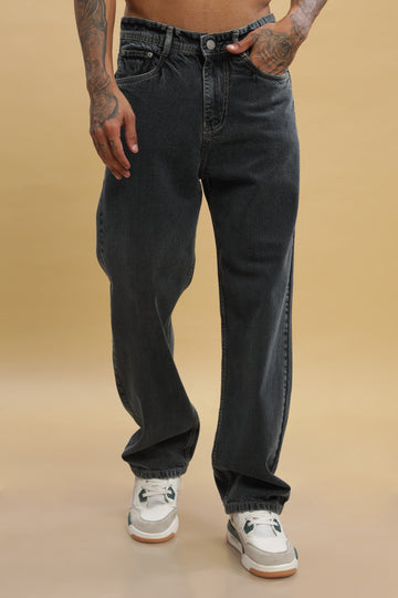 Charcoal Black Relax Fit Jeans