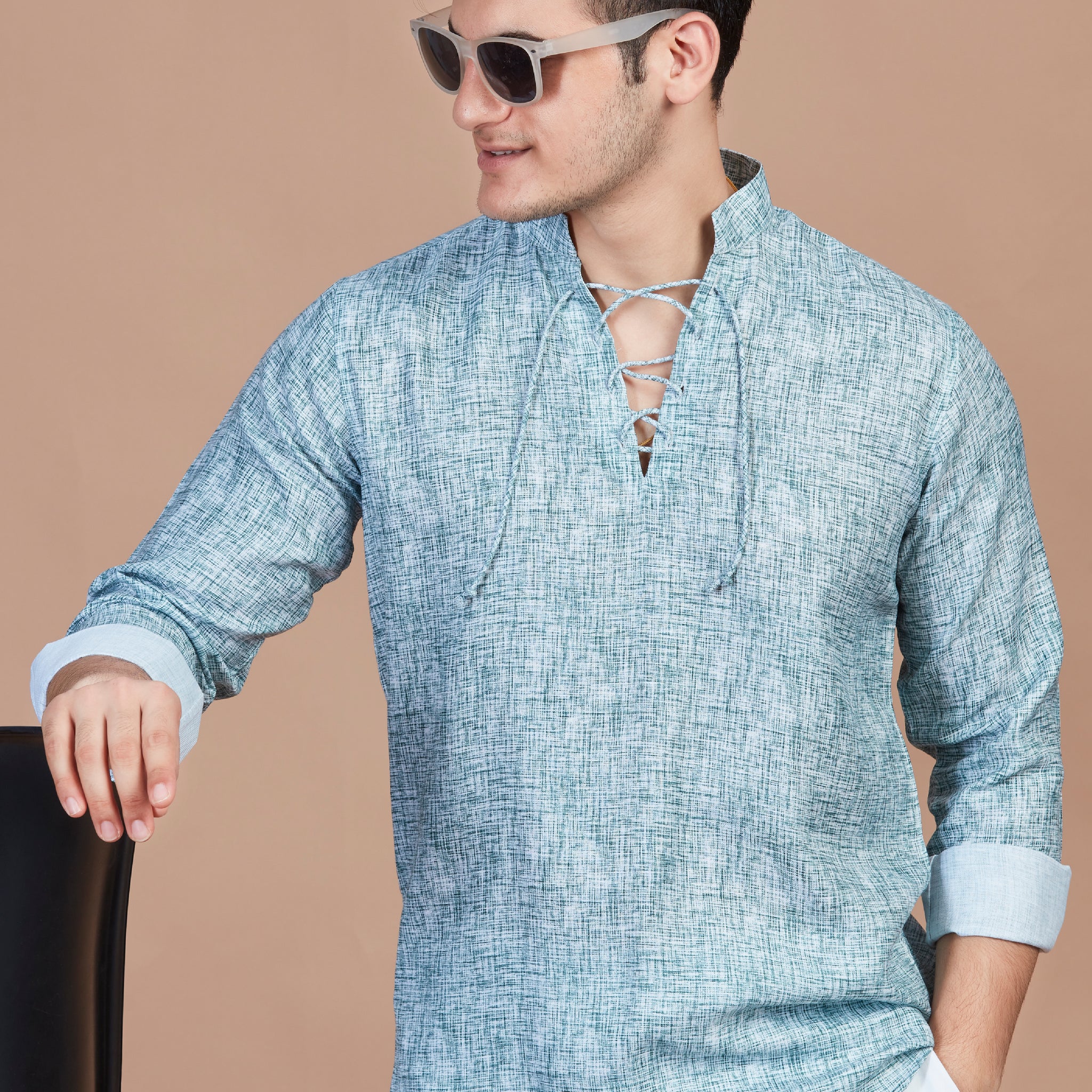 Green Dori Short Kurta