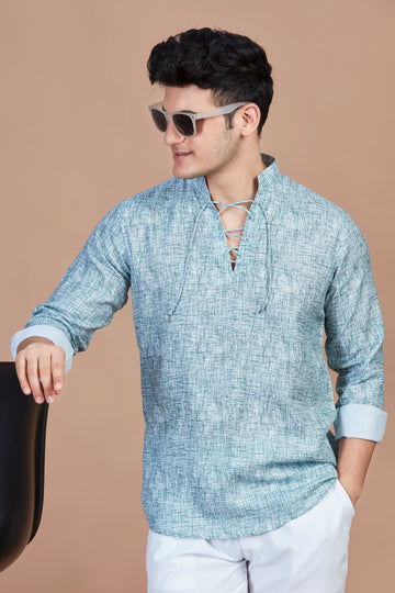 Green Dori Short Kurta