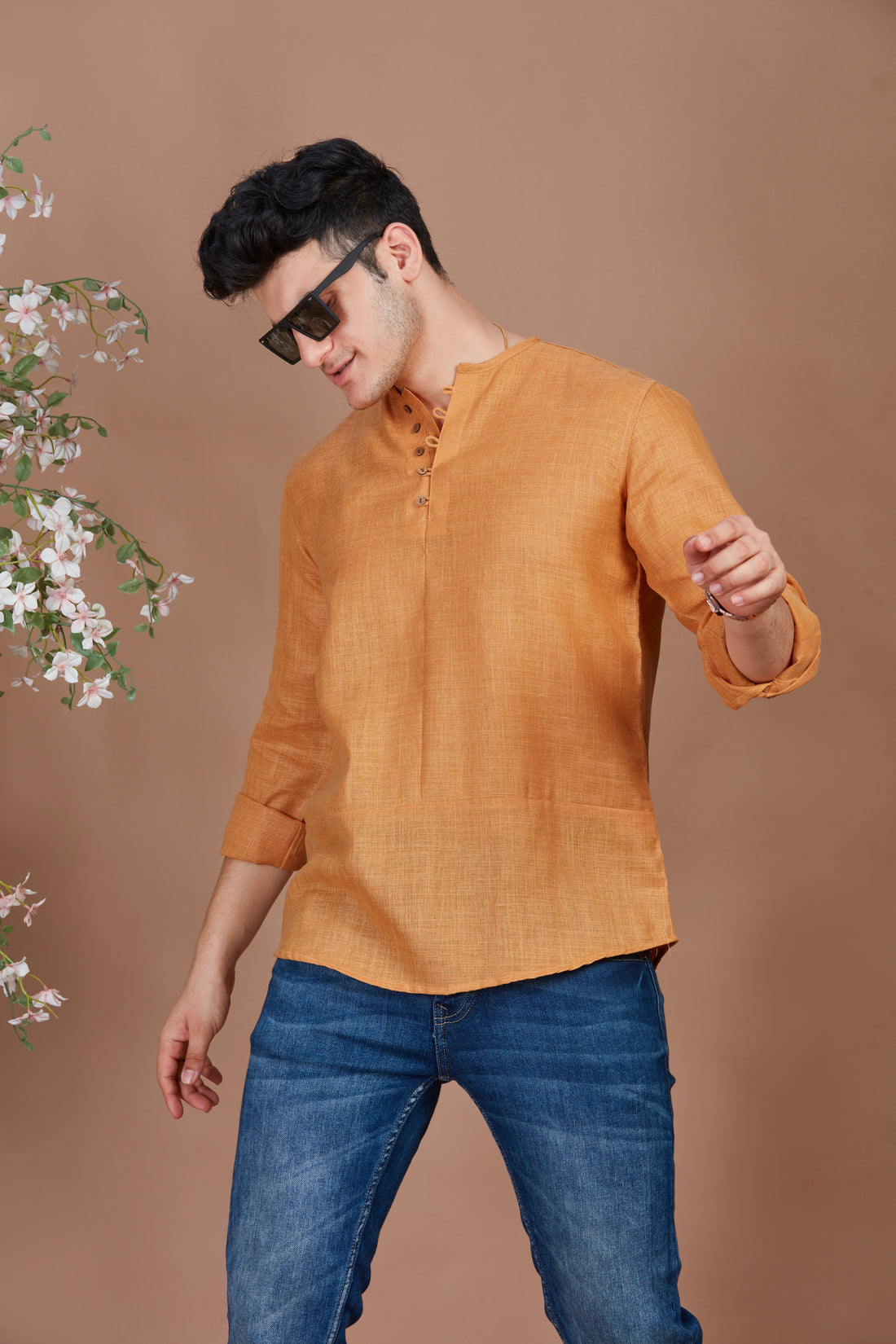 Mustard Short Kurta