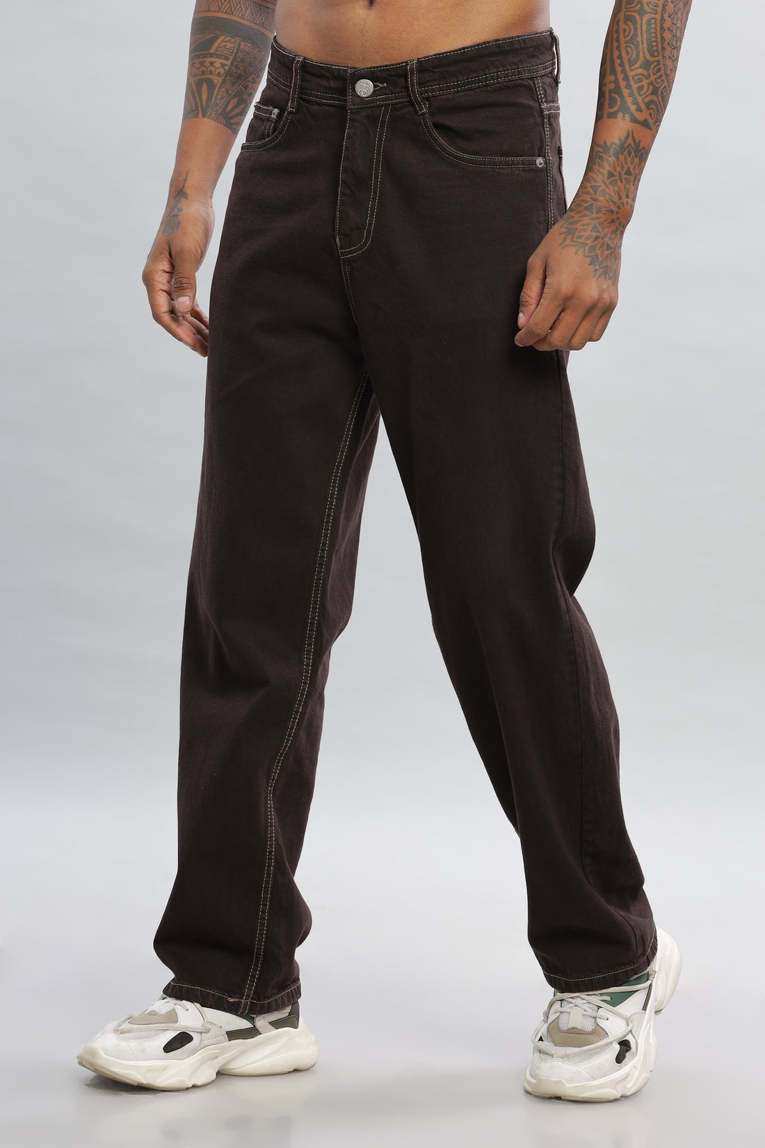 Dark Brown Relax Fit Jeans