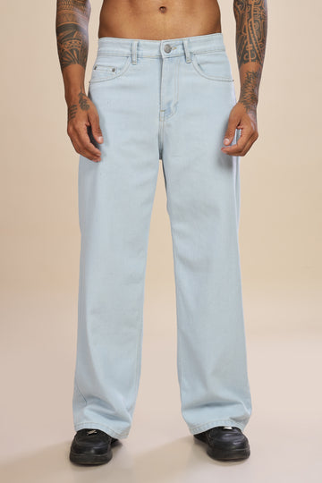 Light Blue Wide Leg Jeans