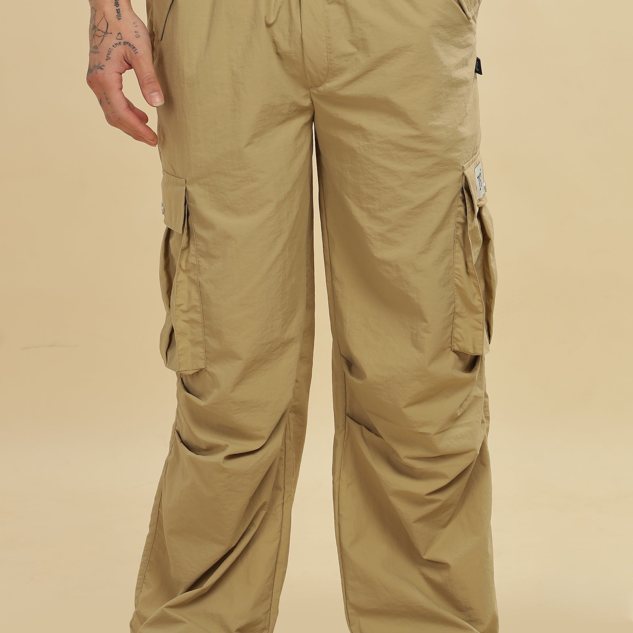 Beige Parachute Pant