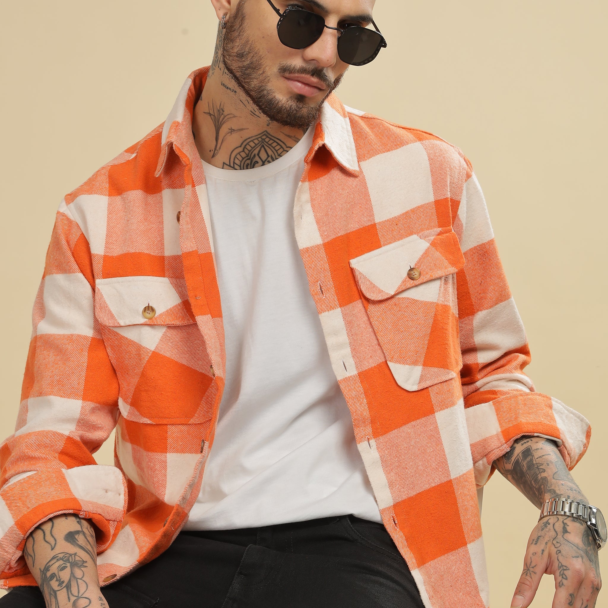 Orange Flannel Shirt