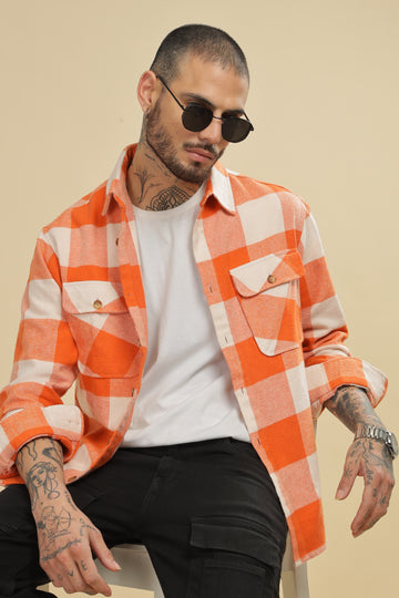 Orange Flannel Shirt