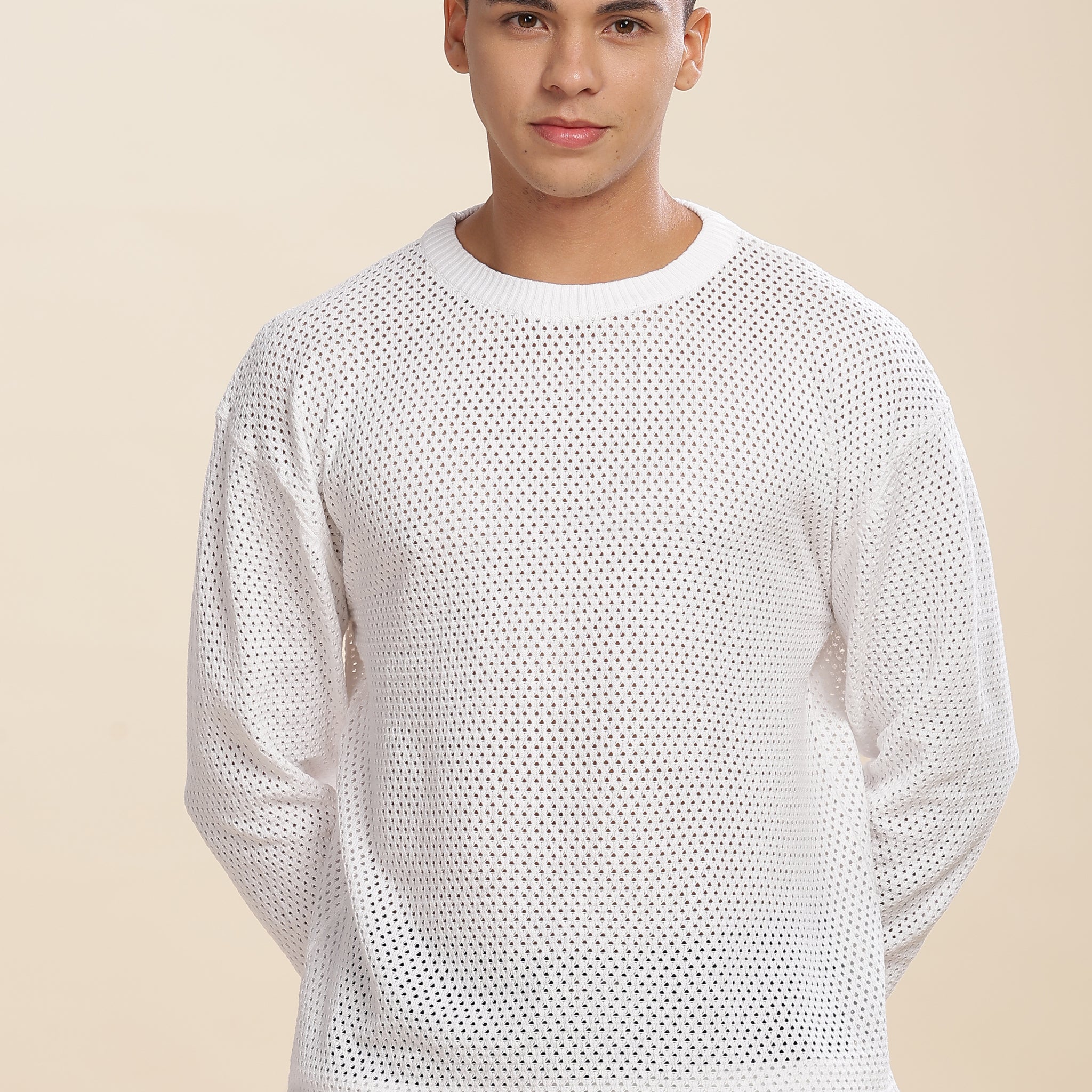 Knitted Crochet White