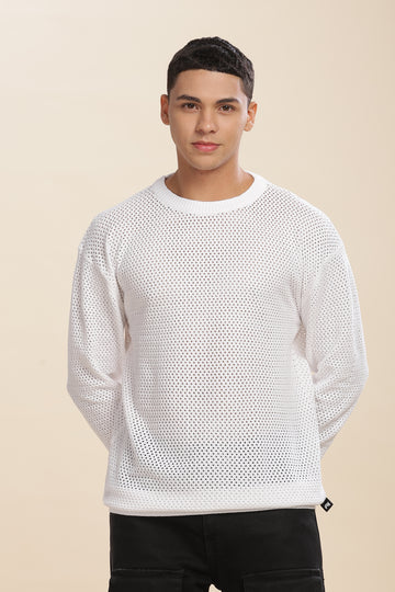 Knitted Crochet White