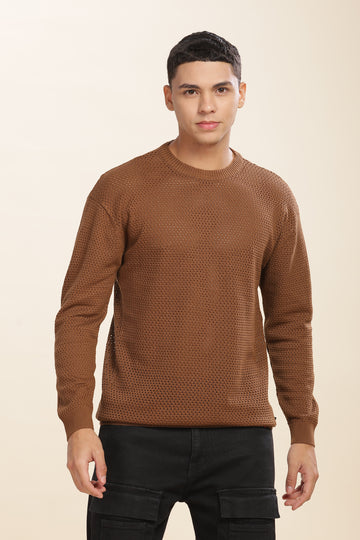 Knitted Crochet Brown