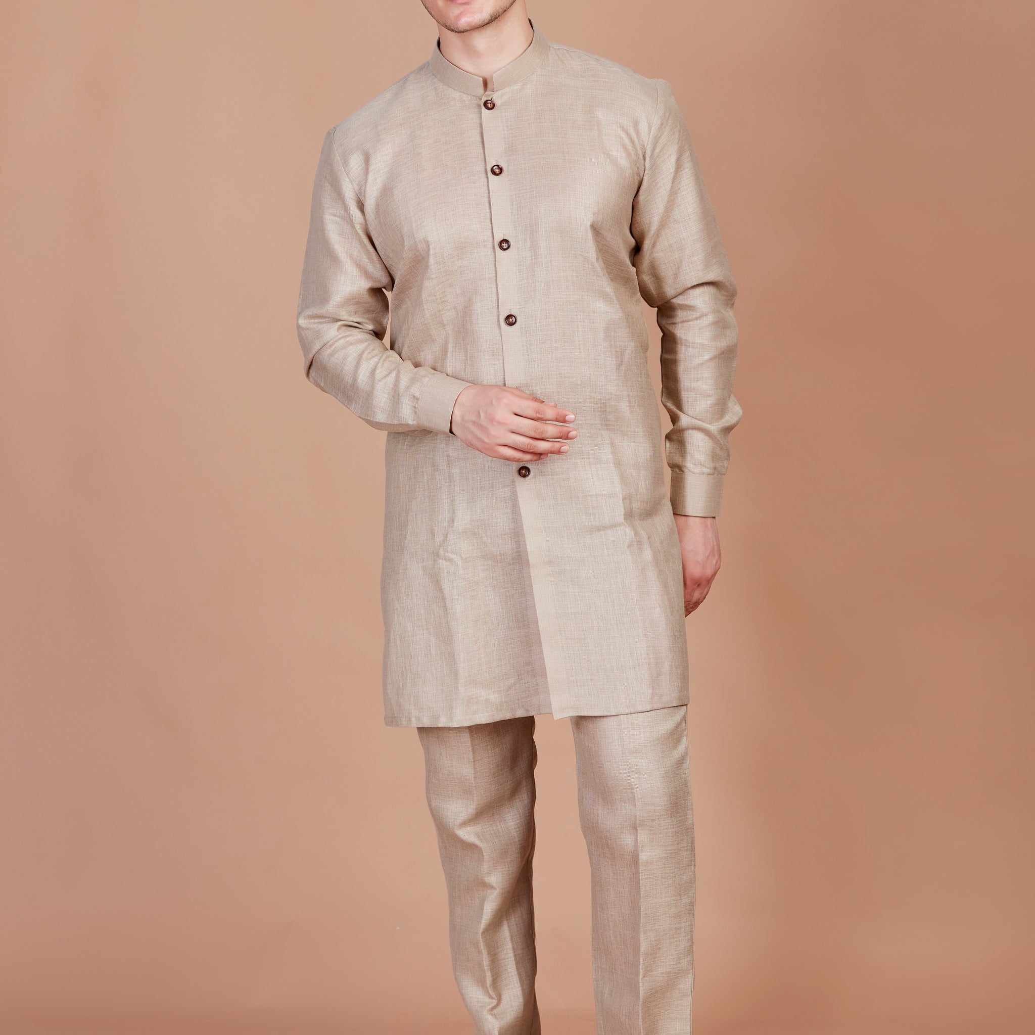 Beige Kurta Co-Ord Set