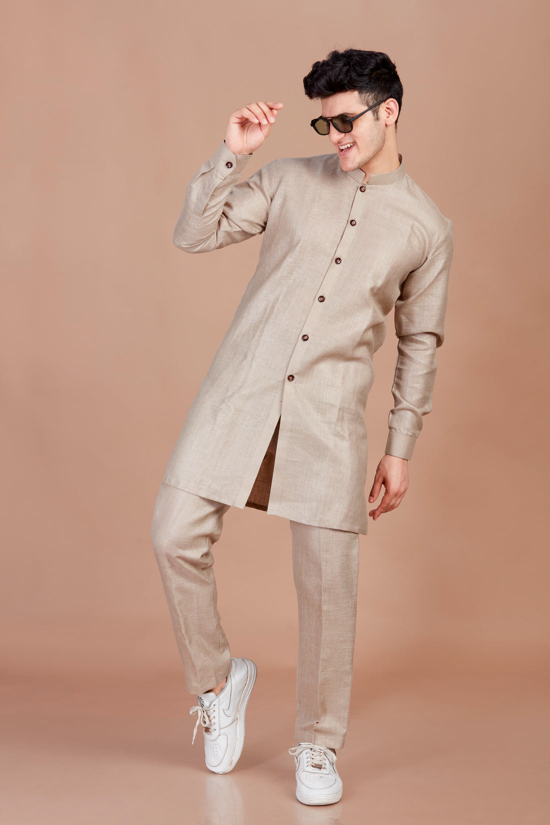 Beige Kurta Co-Ord Set